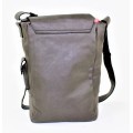 9002 -GRAY LEATHER (PU) WINE BAG